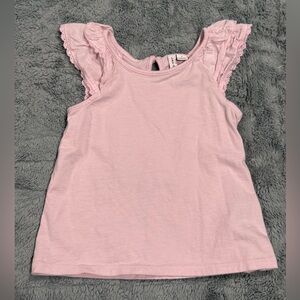 Janie and Jack Light Pink Ruffle Tank Top